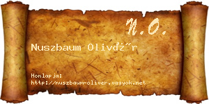 Nuszbaum Olivér névjegykártya